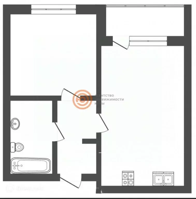 2-к кв. Тюменская область, Тюмень ул. Ю.-Р.Г. Эрвье, 32к1 (45.0 м) - Фото 2