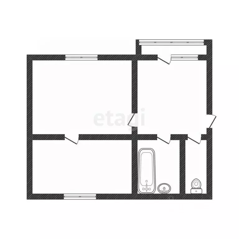 2-к кв. Иркутская область, Иркутск ул. Розы Люксембург, 325А (42.0 м) - Фото 1
