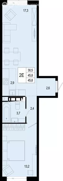 2-комнатная квартира: Московская область, городской округ Подольск, ... - Фото 1