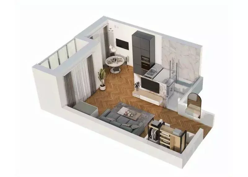 1-к кв. Хабаровский край, Хабаровск ул. Блюхера (39.24 м) - Фото 2