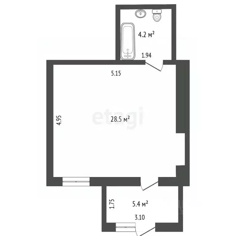 1-к кв. Крым, Ялта ул. Блюхера, 12 (41.8 м) - Фото 2