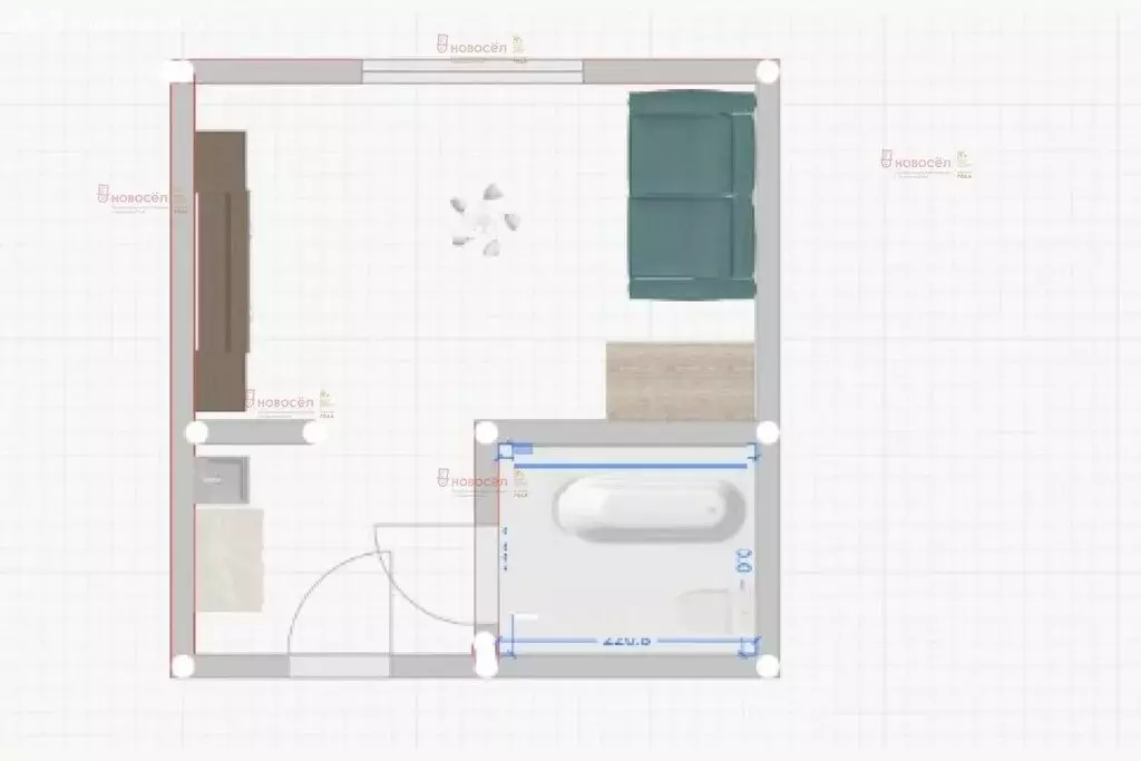 Квартира-студия: Екатеринбург, Суворовский переулок, 3 (19 м) - Фото 1