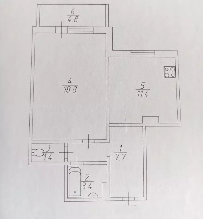 1-к кв. Саратовская область, Саратов ул. Имени Ф.А. Блинова, 4 (42.7 ... - Фото 0