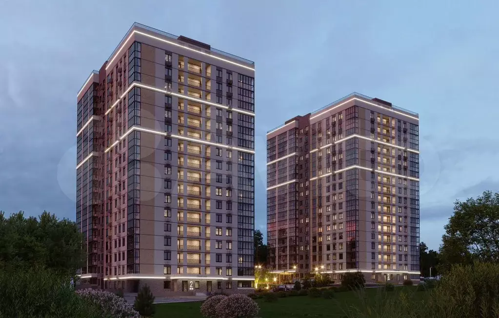 1-к. квартира, 45,4 м, 1/17 эт. - Фото 1