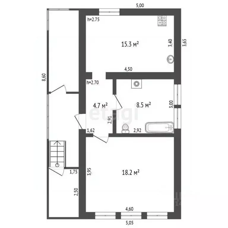 Дом в Владимирская область, Ковров ул. Бурматова, 10А (60 м) - Фото 2