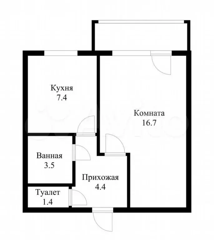 1-к. квартира, 35 м, 8/9 эт. - Фото 0