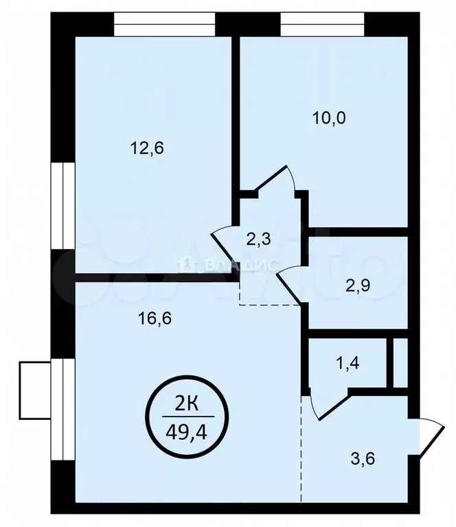 2-к. квартира, 50 м, 15/25 эт. - Фото 0