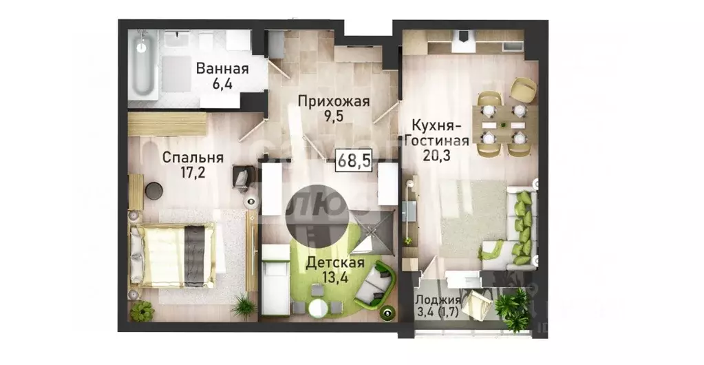3-к кв. Курская область, Курск ул. Павлуновского, 3 (68.5 м) - Фото 1