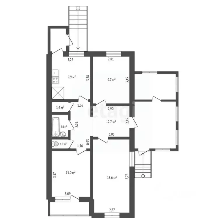 3-к кв. Амурская область, Ивановский муниципальный округ, с. ... - Фото 2