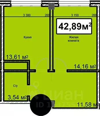 1-к кв. Ставропольский край, Ессентуки ул. Благодатная, 24 (42.89 м) - Фото 0