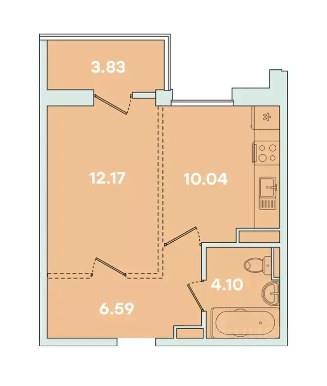 1-к кв. Иркутская область, Иркутск ул. Петрова, 18 (36.73 м) - Фото 0