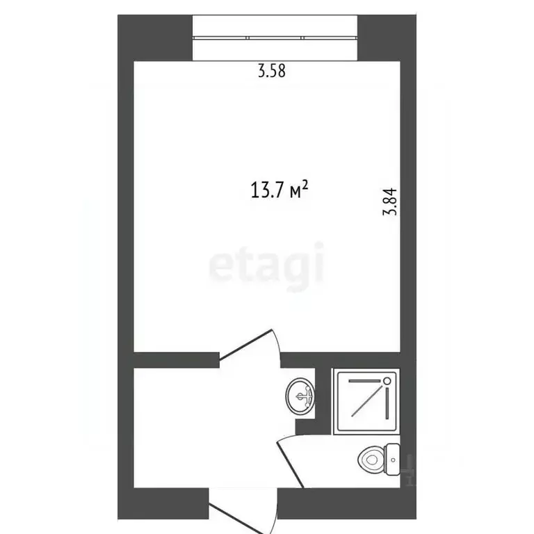Студия Тюменская область, Тюмень ул. Парфенова, 20А (19.0 м) - Фото 2