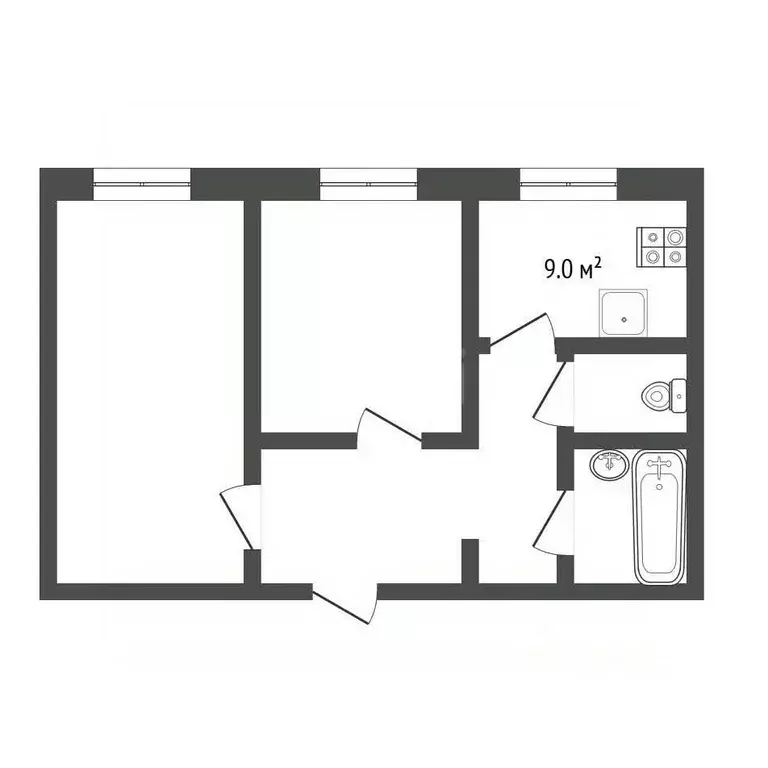 2-к кв. Костромская область, Кострома Давыдовский-2 мкр, 67 (51.3 м) - Фото 1