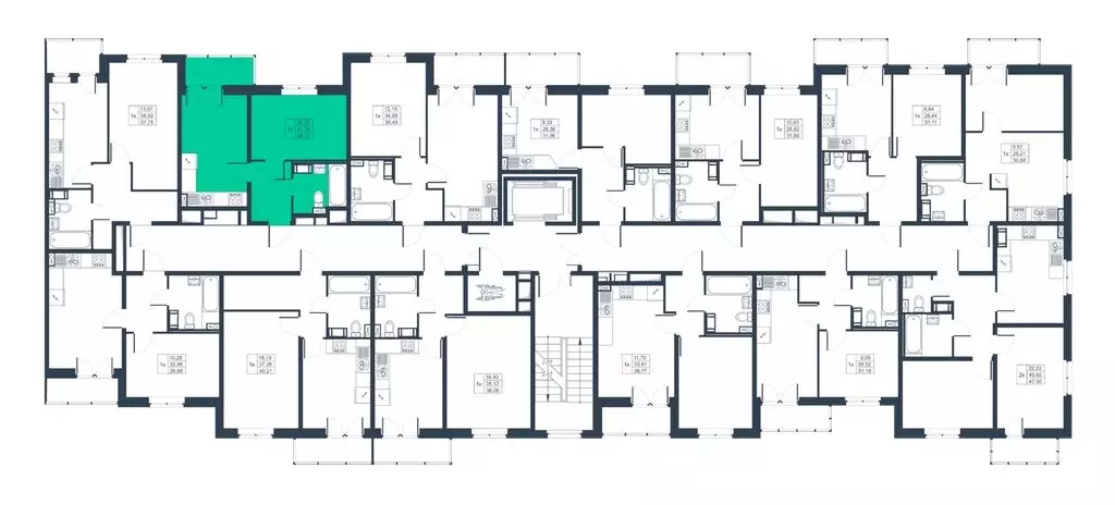 1-комнатная квартира: Коммунар, массив Ижора (33.24 м) - Фото 1