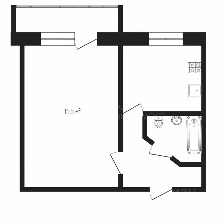 1-к кв. Тюменская область, Тюмень Тарманы мкр, ул. Игримская, 16 (30.0 ... - Фото 2