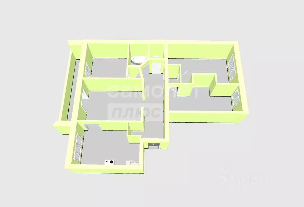 4-к кв. Смоленская область, Смоленск ул. Крупской, 55а (82.0 м) - Фото 2