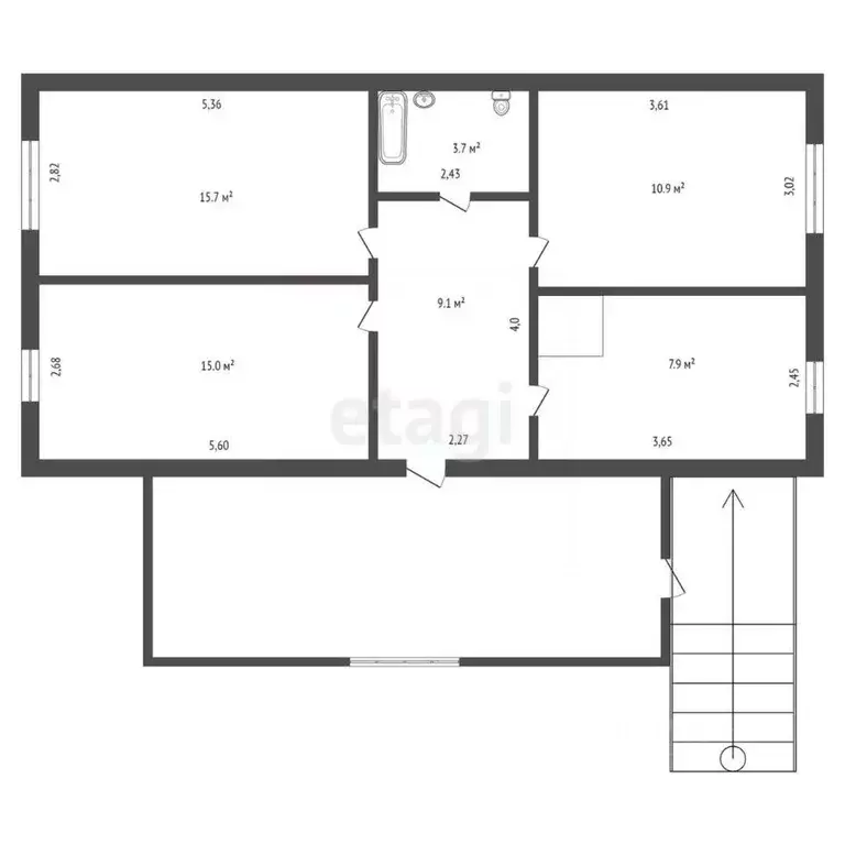 Дом в Амурская область, с. Тамбовка ул. Новая, 32 (62 м) - Фото 2