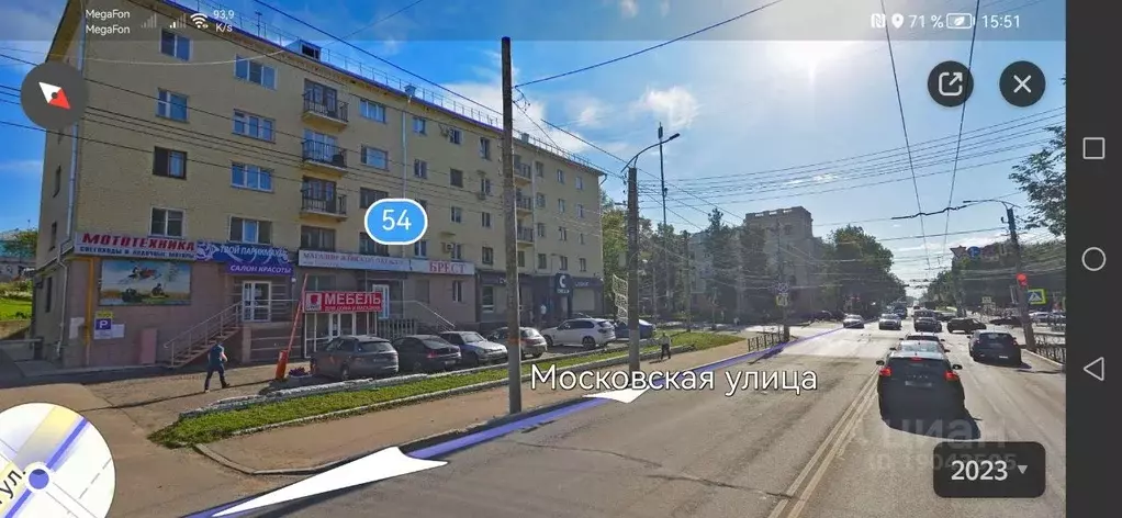 Торговая площадь в Кировская область, Киров Московская ул, 54 (120.0 . - Фото 0