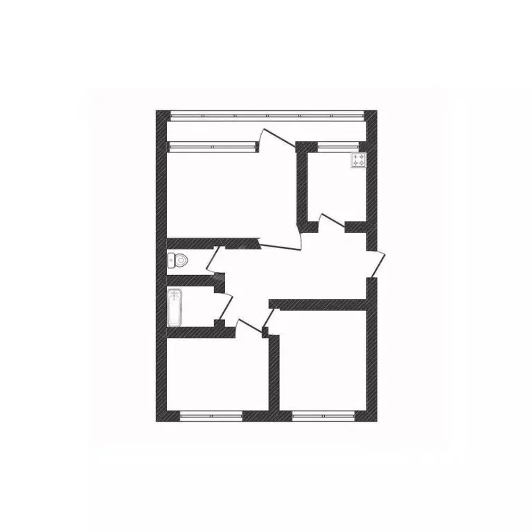 3-к кв. Белгородская область, Валуйки ул. Калинина, 39А (58.0 м) - Фото 2