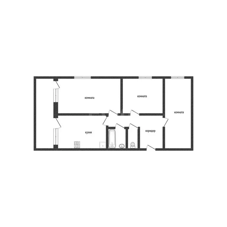 3-комнатная квартира: Иссад, 4 (59.2 м) - Фото 0