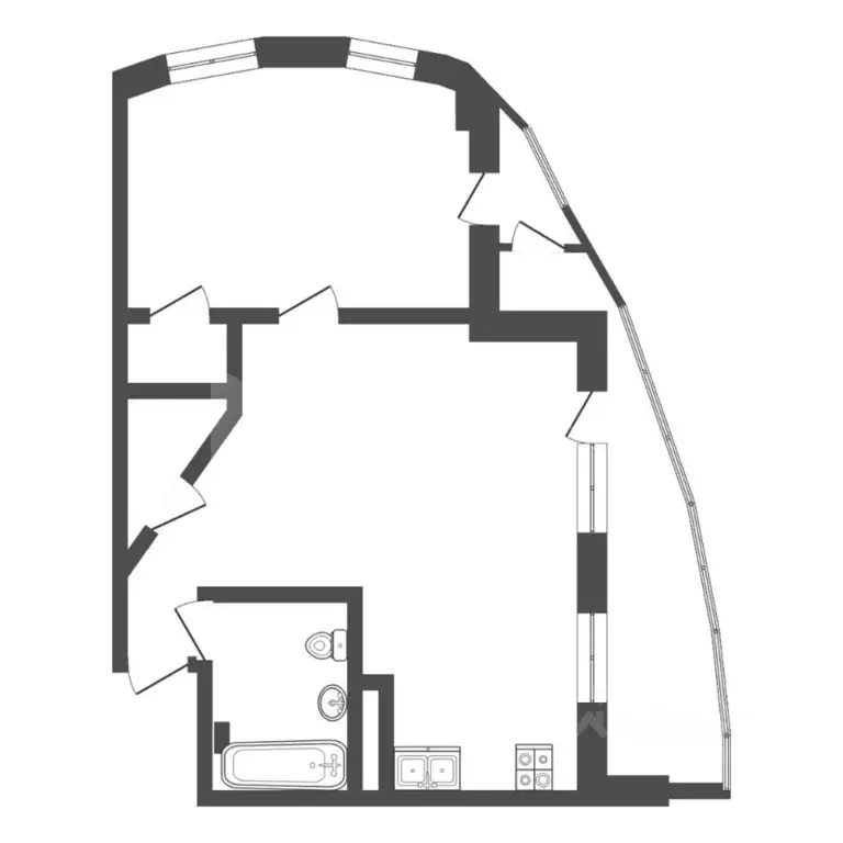 2-к кв. Тюменская область, Тюмень Орловская ул., 58 (78.9 м) - Фото 1