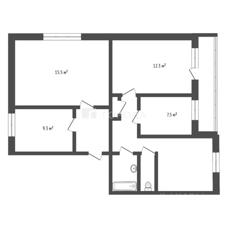 4-к кв. Алтайский край, Барнаул Социалистический просп., 69 (70.0 м) - Фото 2