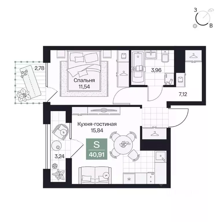 1-к кв. Волгоградская область, Волгоград просп. Имени В.И. Ленина, 59Г ... - Фото 1