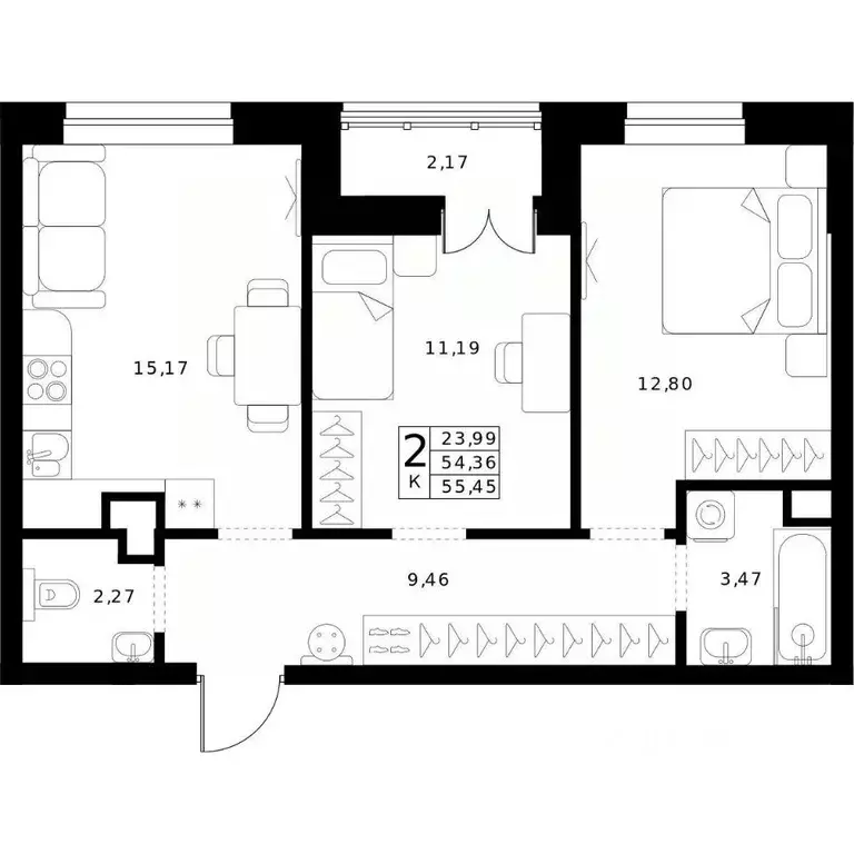2-к кв. Нижегородская область, Нижний Новгород Ленгородок мкр, Мед ... - Фото 0