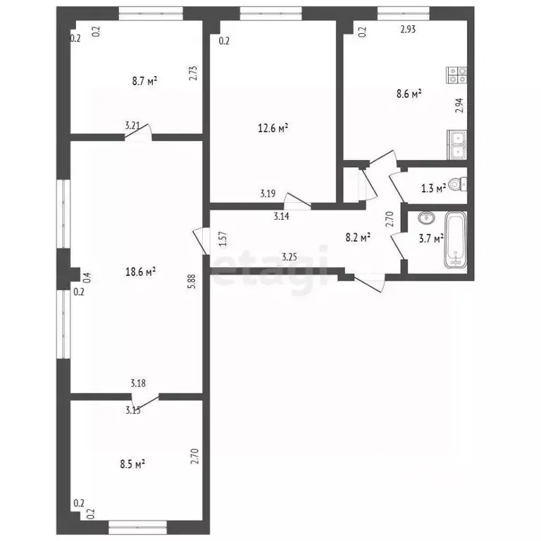 4-к кв. Кемеровская область, Юрга просп. Победы, 38А (70.5 м) - Фото 0
