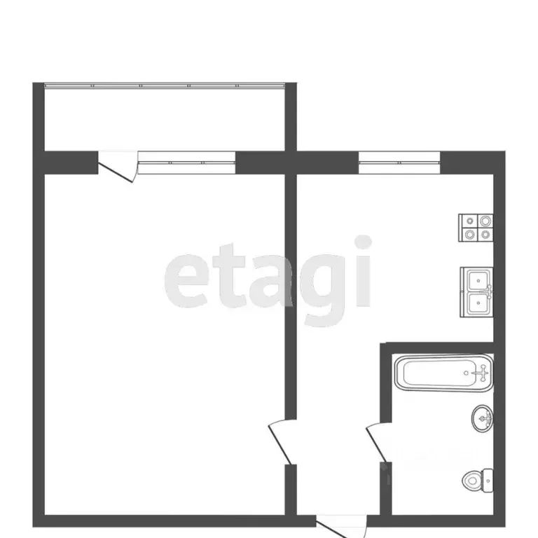 1-к кв. Ростовская область, Ростов-на-Дону ул. Еременко, 58/4 (22.0 м) - Фото 1