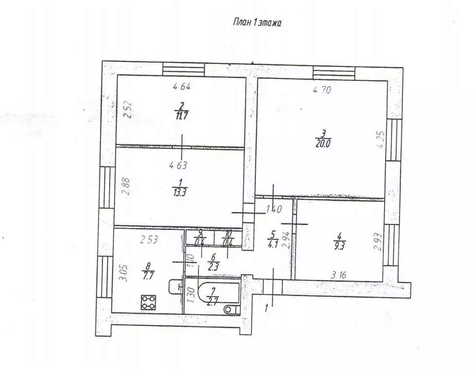 4-к кв. Тульская область, Ефремов ул. Ломоносова, 37А (71.0 м) - Фото 1