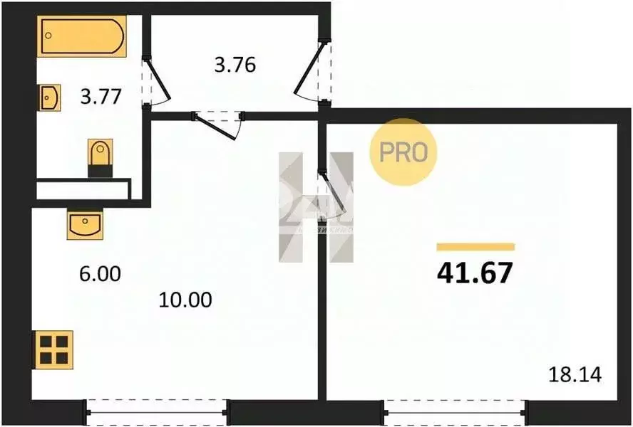 1-к кв. Челябинская область, Челябинск ул. Блюхера, 123И (41.8 м) - Фото 2
