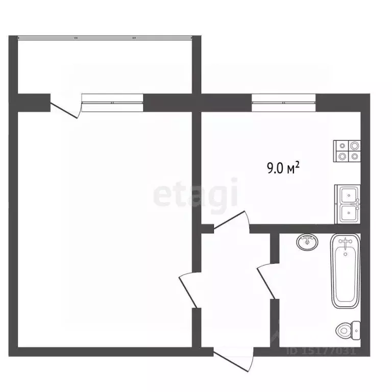 1-к кв. Ямало-Ненецкий АО, Муравленко ул. Ленина, 54 (35.0 м) - Фото 1