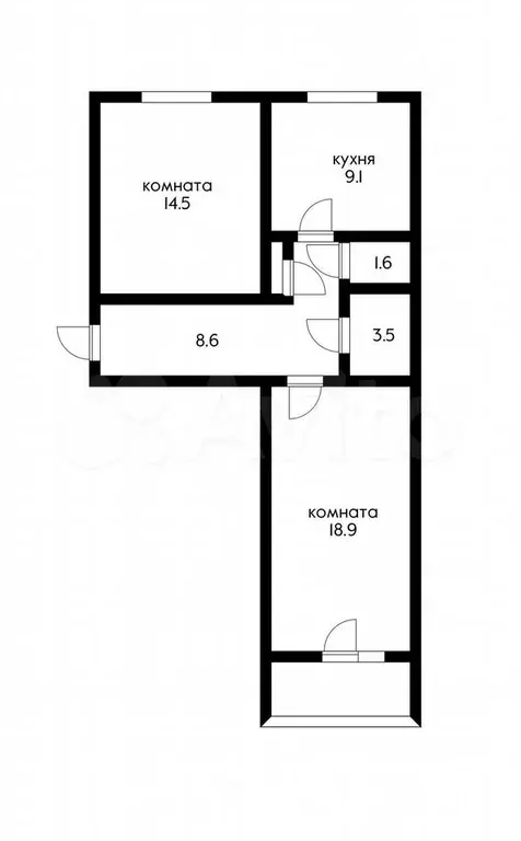 2-к. квартира, 60 м, 5/5 эт. - Фото 0