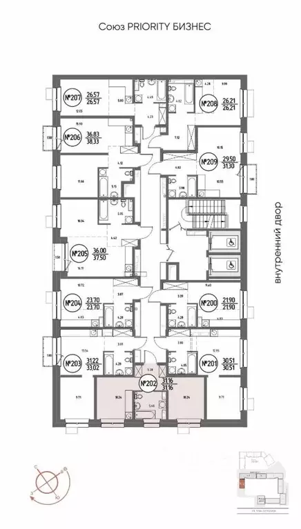 1-к кв. Иркутская область, Иркутск Макс жилой комплекс (31.16 м) - Фото 2