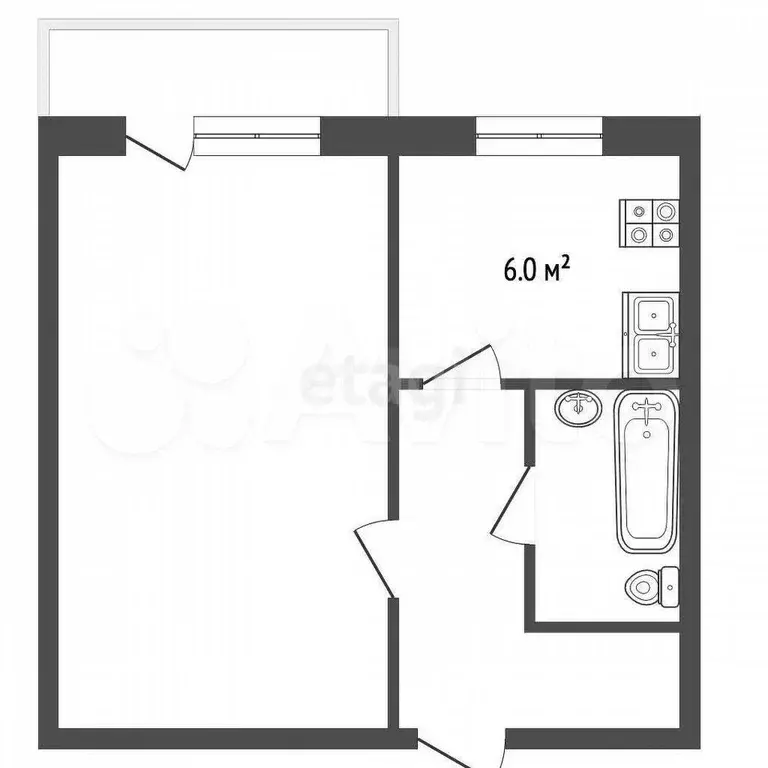 1-к. квартира, 32,1 м, 7/9 эт. - Фото 0