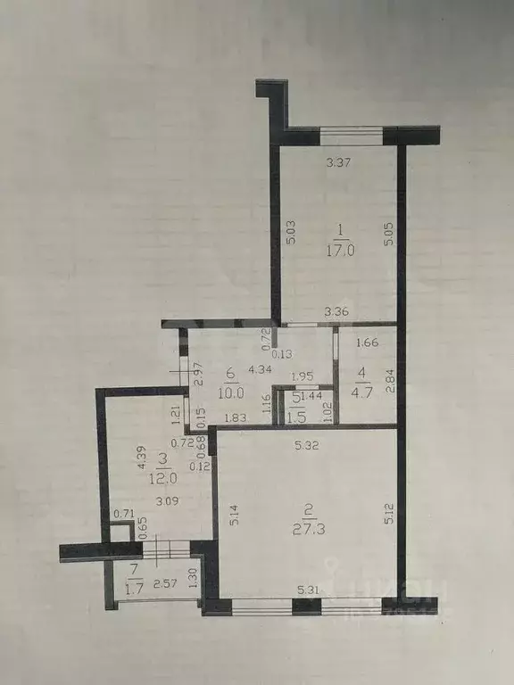 2-к кв. Татарстан, Казань ул. Сибгата Хакима, 41 (74.2 м) - Фото 1