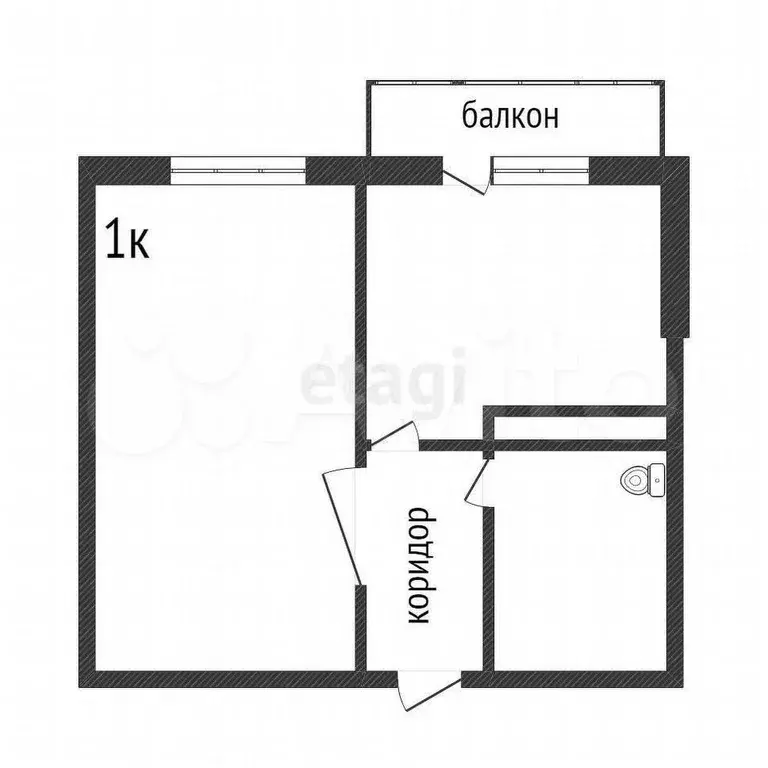 1-к. квартира, 28 м, 7/9 эт. - Фото 0
