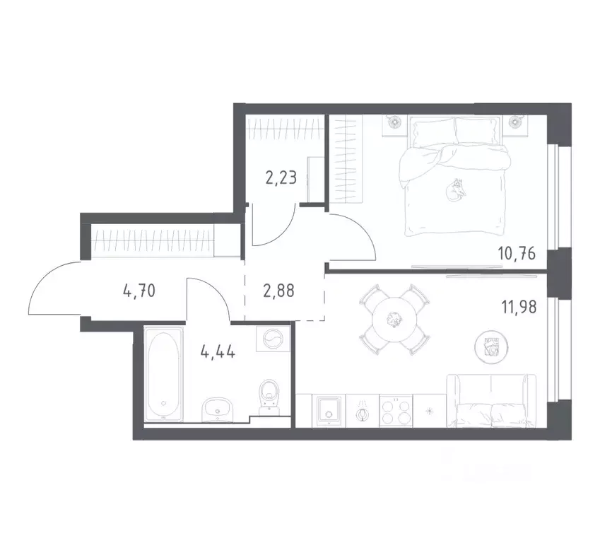 1-к кв. Приморский край, Владивосток ул. Нейбута (36.99 м) - Фото 1