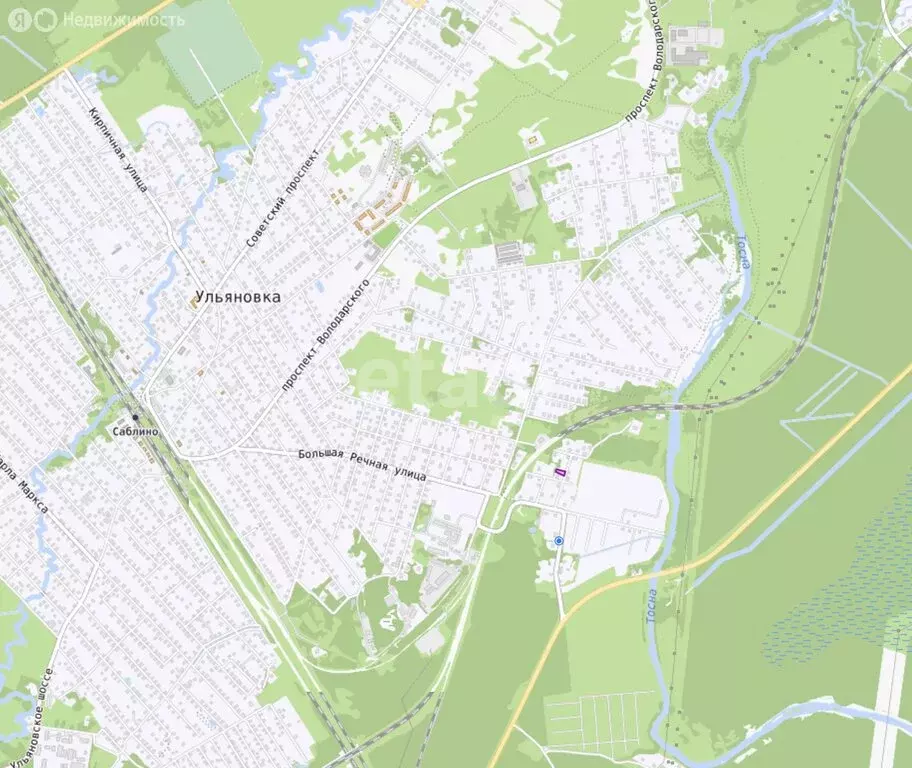 Участок в городской посёлок Ульяновка, 10-й Речной проезд (7.7 м) - Фото 1