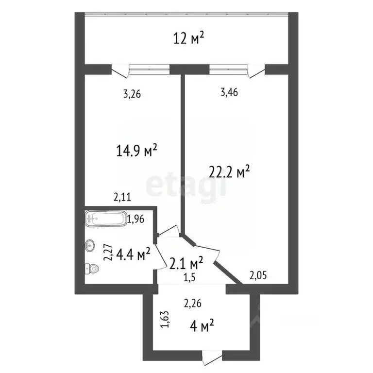 1-к кв. Красноярский край, Красноярск Николаевка мкр, ул. Софьи ... - Фото 2