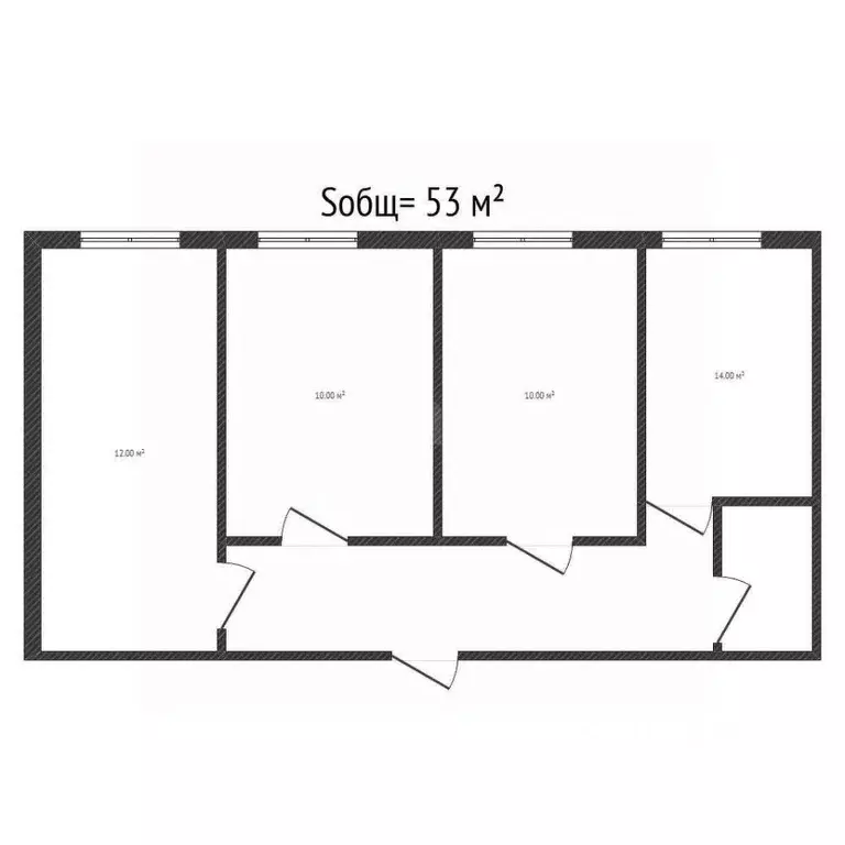 3-к кв. Брянская область, Брянск Ново-Советская ул., 73/46 (53.0 м) - Фото 2