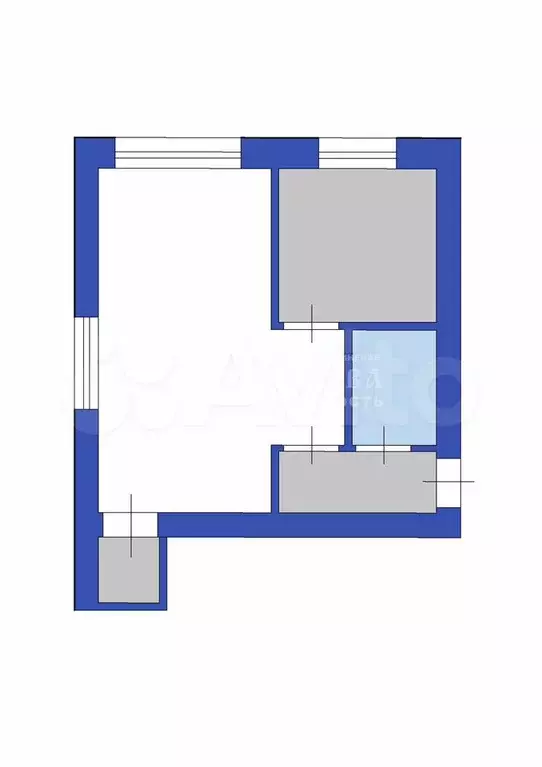 1-к. квартира, 31 м, 1/5 эт. - Фото 0