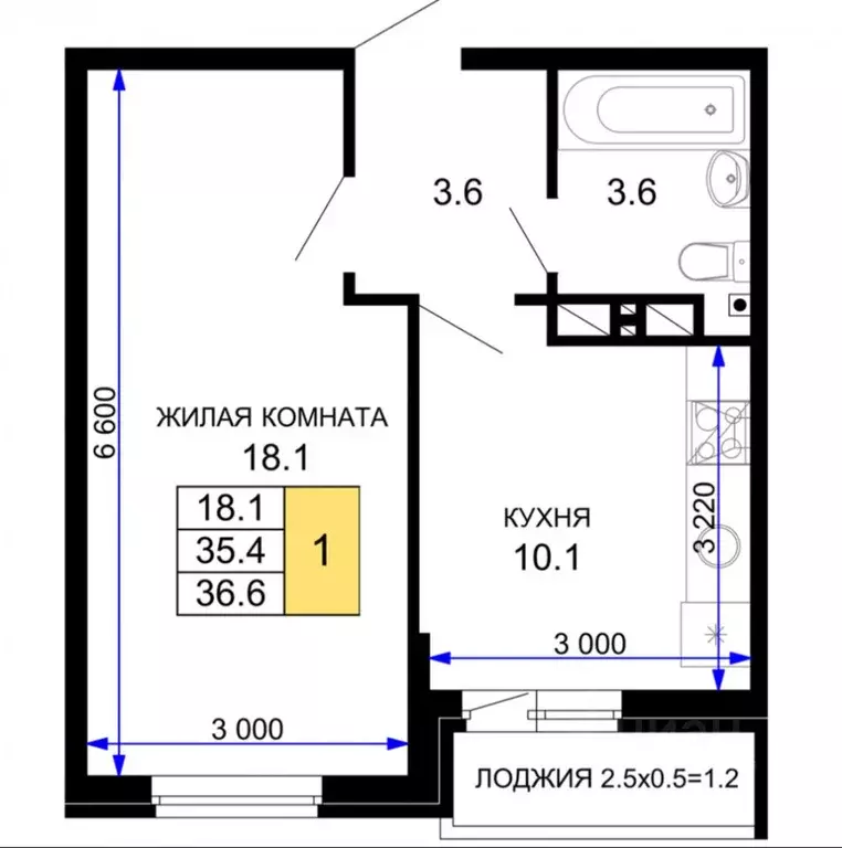 1-к кв. Краснодарский край, Краснодар Народные Кварталы жилой комплекс ... - Фото 0