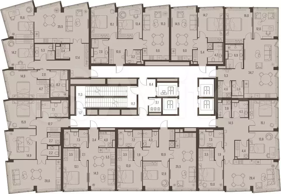 3-к. квартира, 74,2 м, 18/32 эт. - Фото 1