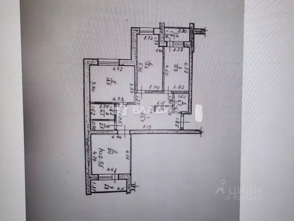 3-к кв. Башкортостан, Стерлитамак Вокзальная ул., 33 (101.6 м) - Фото 2
