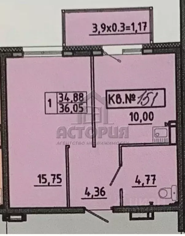 1-к кв. Красноярский край, Красноярск Соколовская ул., 20В (36.05 м) - Фото 0