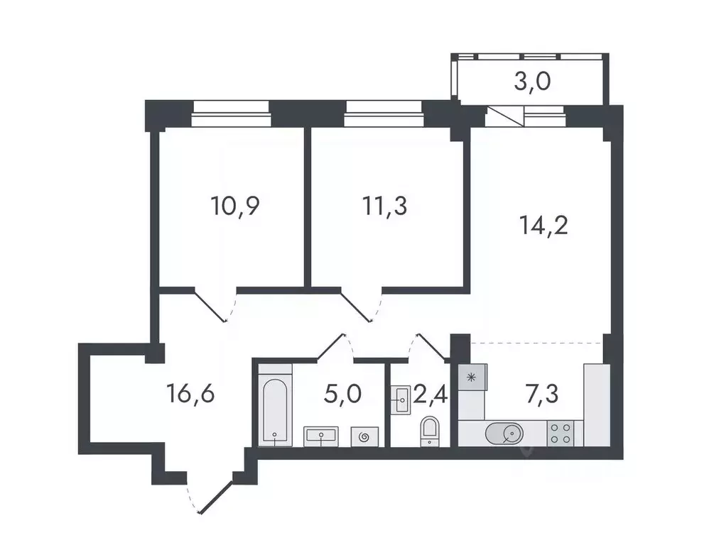 3-к кв. Кировская область, Киров ул. Чистопрудненская, 13 (70.7 м) - Фото 0