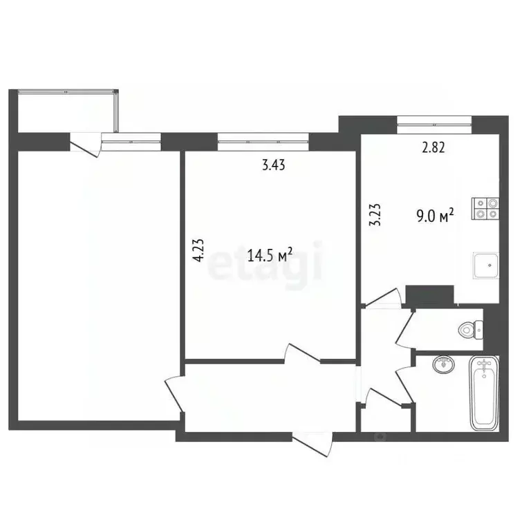 Комната Москва Варшавское ш., 145К1 (14.5 м) - Фото 2