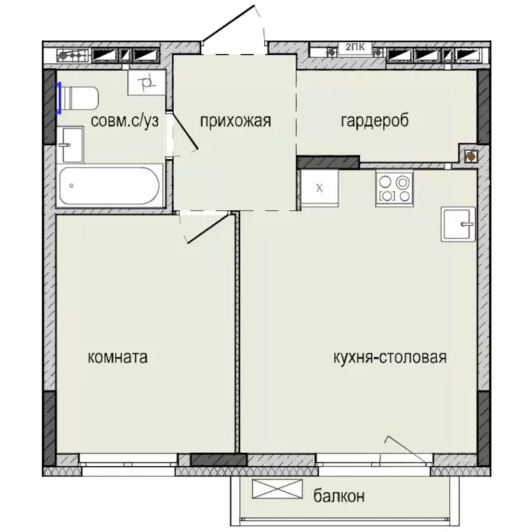 1-к кв. Удмуртия, Ижевск Культбаза жилрайон, 8-й мкр, Ежевика жилой ... - Фото 0